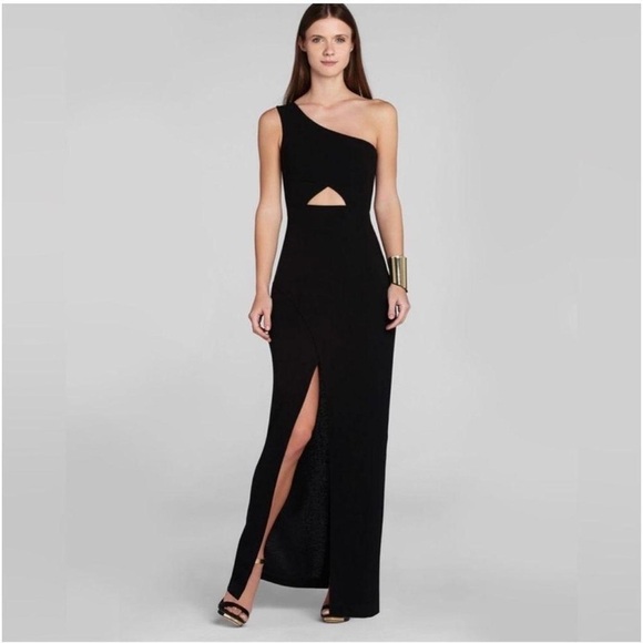 BCBG MaxAzria Elegant Black One-Shoulder Dress size 04 - Picture 1 of 9
